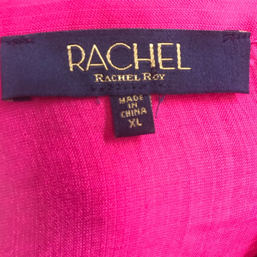 RACHEL Rachel Roy Fuchsia High-Low Wrap Top sz XL nwt - Picture 9 of 11